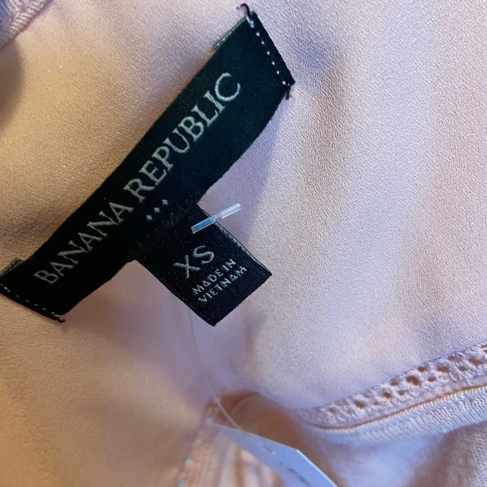 Banana Republic Womens Tank‎ Top Size XS Pink Peach Linen Slub Knit NEW